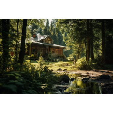 Tableau Maison Dans Forêt
